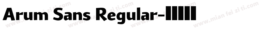 Arum Sans Regular字体转换